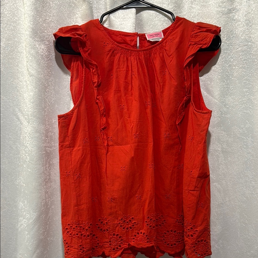 Kate Spade Vibrant Orange Top